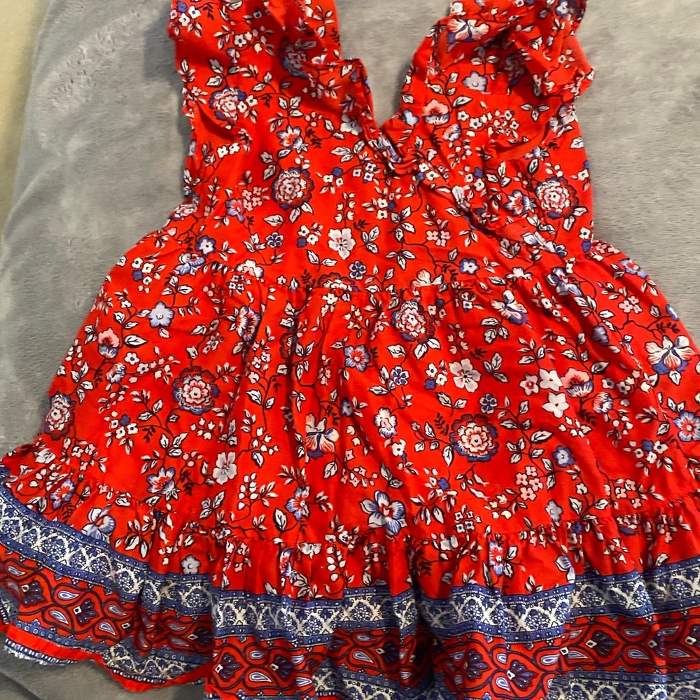 Janie and Jack Navy and red dress sz 2t Great condition